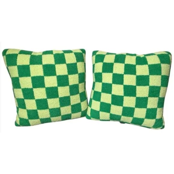 Wicked Other - Wicked x Target Elphaba Throw Pillow Set of 2 Paul Tazewell Green Checker NEW